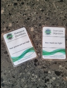 Overcoming Objections Drycleaning Route Sales Flash Cards